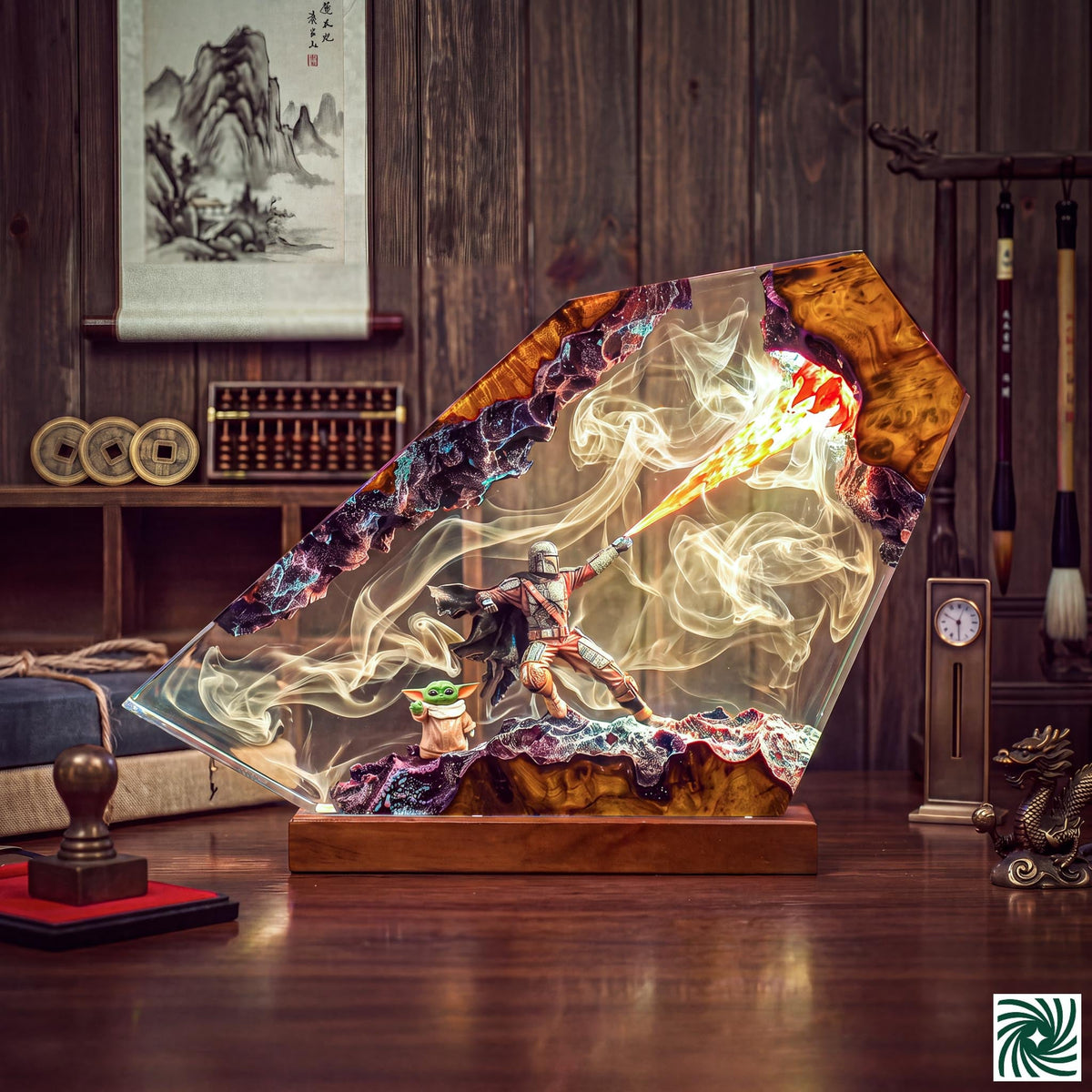 Mandalorian & Baby Yoda v2 Lamp